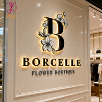 Letras Acrílicas Retroiluminadas 3D para Exteriores, Letrero LED Haolit, Logotipo Luminoso 3D Personalizado, Letreros LED para Negocios, Letrero Interior