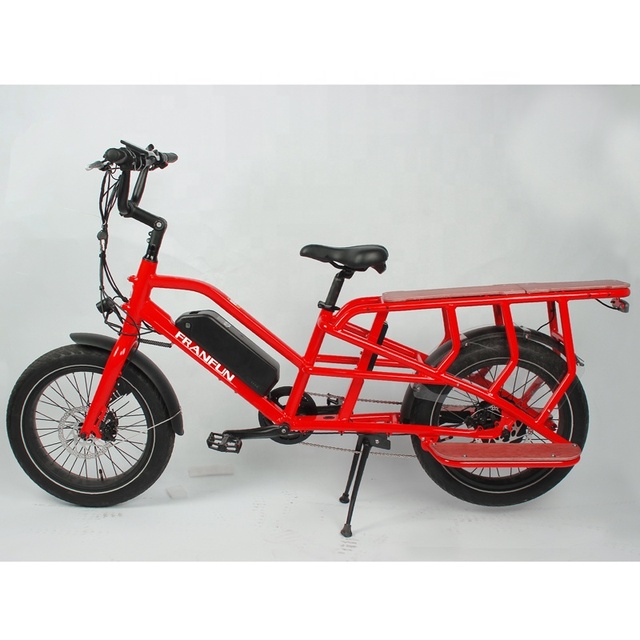 48V750W Very Powerful Motor Bicycle Long Tail Seat 100km Long Range Two Wheel Electric Cargo Bike