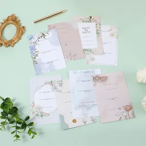4x6 polegadas cartões nupciais dos convites do jogo do chuveiro com Envelopes para casamentos chuveiros partidos e recepções