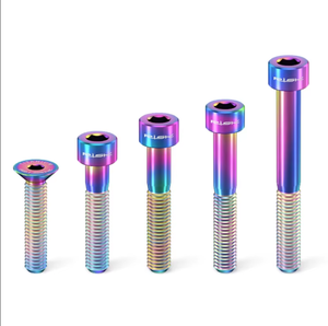Viti <span class=keywords><strong>di</strong></span> compressione per tappo manubrio bici in lega <span class=keywords><strong>di</strong></span> titanio TC4 RISK M6x30/35/40/50mm per MTB e bici da strada - Product Image 6