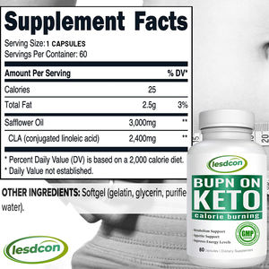 OEM /ODM Keto Calorie capsule per la gestione del peso per adulti integratore alimentare - Product Image 2