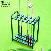 Support de clubs de golf écologique en bois de qualité supérieure, design autoportant, détachable, capacité de 6 à 12 clubs, aspect naturel pour la décoration de la maison