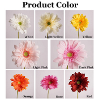 Groothandel Hoge Kwaliteit Handgemaakte Kunstmatige Real Touch Latex Gerbera Bloem Enkelstuk voor Bruiloft Huisdecoratie Tafelarrangement