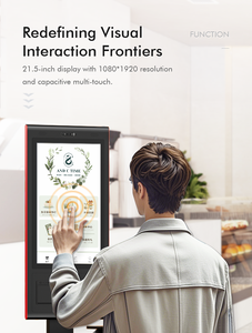 Tùy chỉnh 21.5/27/32 inch nhà hàng tự đặt hàng kiosk, tự thanh toán kiosk thanh toán, đa chức năng máy ảnh cho nhà hàng & quán cà phê - Product Image 5