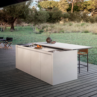 Armoires de cuisine en bois de style crème minimaliste moderne, blanc pur, luxe, avec design personnalisable et caractéristiques écologiques