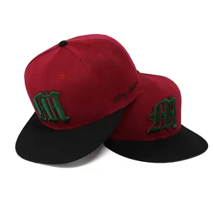 Gorra al por mayor tendencia alta calidad 6 paneles personalizados unisex algodón bordado Logo gorra SnapBack