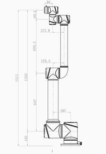 Robot collaboratif AUBO-E10 à 6 axes, charge utile maximale de 10 kg, portée du bras jusqu'à 1513 mm pour le chargement, le déchargement et le meulage AUBO-TP-E - Product Image 5