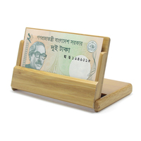 Bambu Dompet Kartu Kayu nama kayu ID tempat kartu kredit Bank dompet kayu bambu tempat kartu bisnis kotak penyimpanan bambu