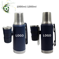 Kit de Yerba Maté en Acier Inoxydable 1300ml – Gourde Isotherme à Double Paroi avec Couvercle Sans BPA – Maintien Thermique 12-24 Heures