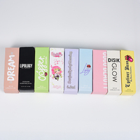 6.5ml büyük fırça dudak parlatıcısı tüp ambalaj karton özel logolu kutu