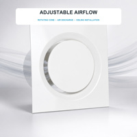 Diffuseur de ventilation de plafond en aluminium avec registre papillon, pour alimentation en air des conduits de climatisation