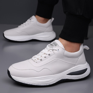 Nouvelles Chaussures de Course en Cuir pour Hommes, Tendance Été 2026, à Semelles Épaisses, Style Sportif et Urbain - Product Image 4