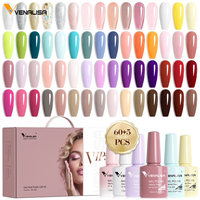 Kit de vernis gel UV VENALISA VIP5 7,5 ml 65 pièces/ensemble, nouveau, sans HEMA, kit de vernis gel à faire tremper, ensemble d'outils de manucure avec base et top coat