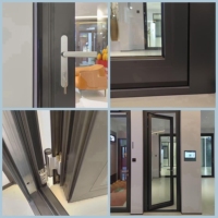 Portes coulissantes résistantes en aluminium certifiées CSA, modernes, pour balcons de maisons et de villas