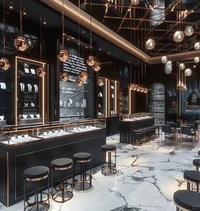 Diseño de Joyería Moderna Personalizada, Exhibidores de Joyería de Madera de Alta Calidad con Iluminación LED para Centros Comerciales - Product Image 5