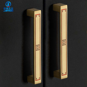 Jayhoo Chinese Style Brass Cabinet Handles Bar Shape Rectangle Durable Wardrobe Drawer Pulls Modular Installation - Product Image 3