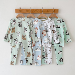 2024新款设计长袖婴儿睡衣两件套睡眠儿童服装套装 - Product Image 1