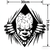 Autocollants de voiture personnalisés à motif personnalisé sur le thème de l'horreur Autocollants de fenêtre latérale pour voiture