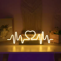 Lumière néon ECG personnalisable disponible dans toutes les couleurs sur mesure, étanche IP65, multi-contrôle pour la décoration dans les hôpitaux et les lieux publics