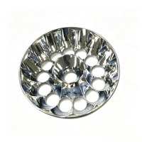Réflecteur LED en aluminium à 14 trous, placage sous vide, usinage CNC de précision, réflecteur personnalisé pour lampe torche tactique et projecteur