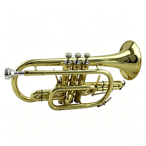 <span class=keywords><strong>Cornet</strong></span> B bémol professionnel Tide Music en laque dorée avec système Tigger - Product Image 1