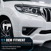 Pièces de voiture : Pare-chocs avant et phares pour Toyota Prado 150 FJ150 (2010-2017), kit carrosserie de mise à niveau facelift 2020-2023, accessoire de tuning