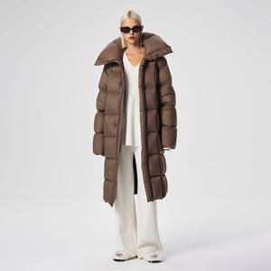 Veste en duvet d'hiver longue Ultra légère, chaude et décontractée Manteau en duvet pour <span class=keywords><strong>femme</strong></span> Plus Size Hooded Overcoat Women's Down Jacket - Product Image 2