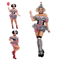Combinaisons et combishorts de cosplay de clown pour femmes grandes tailles, costumes de films et de séries télévisées, vêtements de scène et de danse, tenues sexy pour Halloween AL085-W