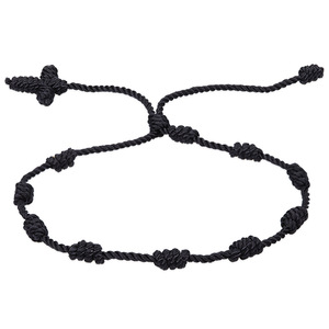 LC20250232 Braccialetto <span class=keywords><strong>dell</strong></span>'<span class=keywords><strong>Amicizia</strong></span> Unisex Regolabile in Macramè Rosso con 10 Nodi, Gioiello Fatto a Mano, Amuleto Portafortuna con Croce - Product Image 6