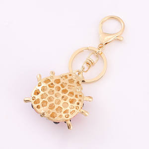 Llavero Creativo de Mariquita, Colgante de Llave de Coche con Siete Puntos, Anillo de Llaves con Insecto de Diamantes de Imitación, Regalo - Product Image 4