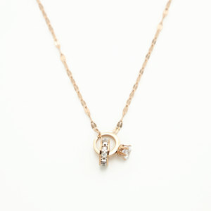 Rose Gold Crown Necklace With Crystal Pendant Clavicle Chain For Women Everyday Wear - Product Image 4