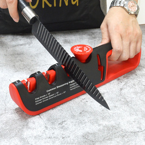 <span class=keywords><strong>Aiguiseur</strong></span> de couteaux multifonctionnel 4-en-1 en acier inoxydable SUAN pour la cuisine – Outil de ponçage et de polissage des lames - Product Image 1