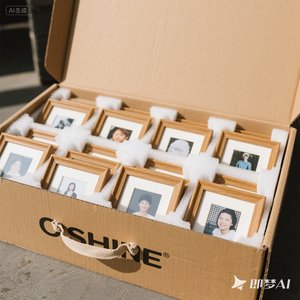 Kotak hadiah Album foto lipat kerajinan daur ulang kustom dengan pegangan plastik bagian dalam & lapisan spons gratis kotak hadiah pita sampel - Product Image 4