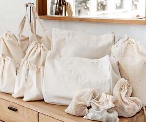 Organic Cotton Canvas Produce <b>Bag</b> Farmers Market Shopping Bundle - Product Image 4