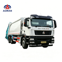 Camion compacteur de déchets Sitrak diesel 6x4 robuste avec chargement arrière hydraulique et boîte de vitesses pour le transport de déchets urbains domestiques