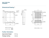Diode LED d'éclairage intérieur de la série GW JTLPS1.EM, nouvelle, originale, SMD2835, taille 2835, 250 mA, 3 V, puissance maximale 0,75 W, 2200 K à 6500 K
