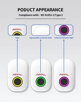 AMPPAL Nouvelle borne de recharge rapide pour véhicules électriques murale de 3,5 kW, 7 kW, 11 kW, IP54, station de recharge AC / WiFi / APP pour GBT Electric