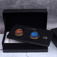 Emballage de luxe pour caviar, 50 pièces, boîte de papier alimentaire, aimant noir