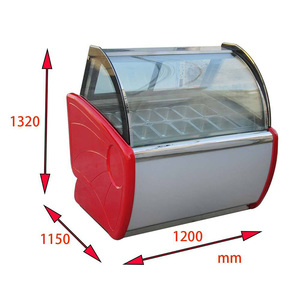 Congelador pequeño de 12 bandejas con enfriamiento por aire para helados y pasteles, uso en restaurantes, acero inoxidable, 12 bandejas para exhibición de helados, leche y frutas - Product Image 5