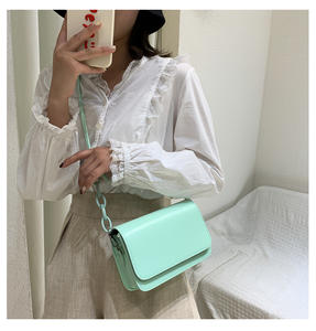 New Mini Crossbody <b>Bag</b> Single Strap Summer Fashion Ins Internet Celebrity PU Zip Chain <b>Small</b> Square Shoulder Dropshipping - Product Image 3