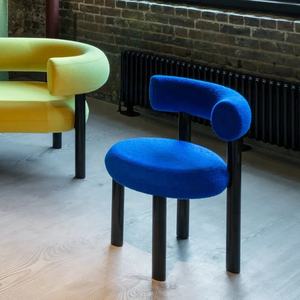 Sắt hiện đại khung dây bên ghế ăn Chrome trắng đen kim loại phong cách thời gian nhà cà phê đóng gói phòng nhà hàng ghế - Product Image 2