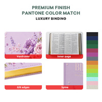 Couverture en cuir PU multifonctionnelle de qualité supérieure pour livre religieux, impression durable, compacte, Bible sacrée de qualité supérieure