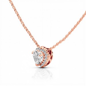 Elegante Colgante de Diamante Creado en Laboratorio con Corte Corazón de 0.50 Quilates para Mujer, Color VVS VS EF, Plata de Ley 925, Oro de 10KT 14KT 18KT, Regalo - Product Image 3