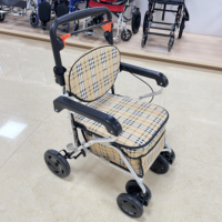 Chariot pliable à quatre roues pratique pour les personnes âgées pour les courses - Déambulateur et rollator