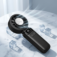Ventilateur portable rechargeable USB, batterie 3600 mAh, haute vitesse, réglable, LED, pliable, à suspendre au cou