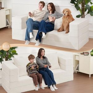 <span class=keywords><strong>Canapé</strong></span>-lit <span class=keywords><strong>convertible</strong></span> surdimensionné sans structure pour dortoir ou salle de jeux avec <span class=keywords><strong>housse</strong></span> lavable - Product Image 6