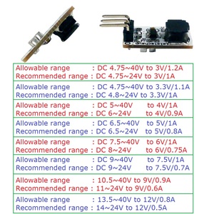 Mini Convertidor CC-CC Reductor de Voltaje, Entrada CC 5-40V, Salida 3V 3.3V 4V 5V 6V 7.5V 9V <span class=keywords><strong>12V</strong></span>, Reemplaza AMS1117 <span class=keywords><strong>7805</strong></span> lm2596 DD4012SA - Product Image 4