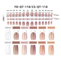 Gelsky Épais Gel Doux Nail Tip French Gel X Nail Tips Full Cover Coffin Nail Tips