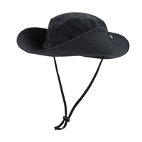 Chapeau de pêcheur unisexe pour la randonnée en plein air, le camping, imperméable, respirant, à large bord, pliable, avec sangle anti-vent sous le menton