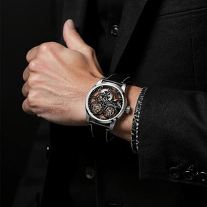 Luxury <b>Skeleton</b> Double Tourbillon <b>Watch</b> for Men 316L Stainless Steel Sapphire Mechanical <b>automatic</b> Wristwatch High Precision - Product Image 6